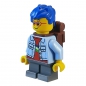 cty1393 Lego Minifigur Junge mit blauen Haaren