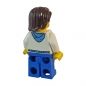 cty190 Lego Minifigure with white hoodie and blue pocket