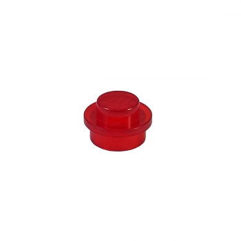 4073 Lego Plate round trans-red