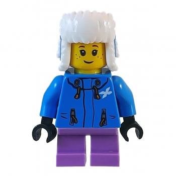 cty1080 Lego Minifigur Mädchen mit Ushanka Mütze