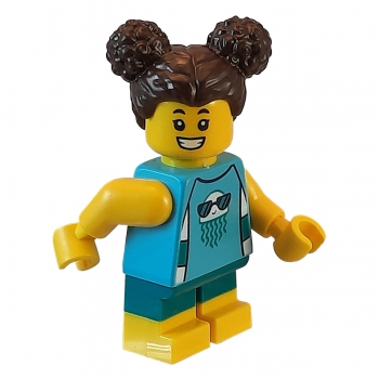 cty1386 Lego Minifigur Mädchen mit Quallen Shirt