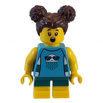 cty1386 Lego Minifigur Mädchen mit Quallen Shirt