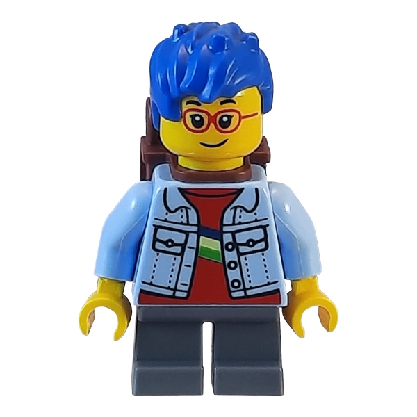 cty1393 Lego Minifigur Junge mit blauen Haaren