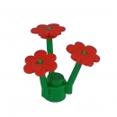 Lego 3742 Blume rot mit grünem Stängel