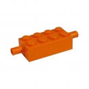 Lego 6249 Baustein Achsstein 2 x 4 mit zwei Pins orange