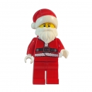 Lego hol036 Minifigur Weihnachtsmann mit braunen Augenbrauen